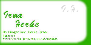 irma herke business card